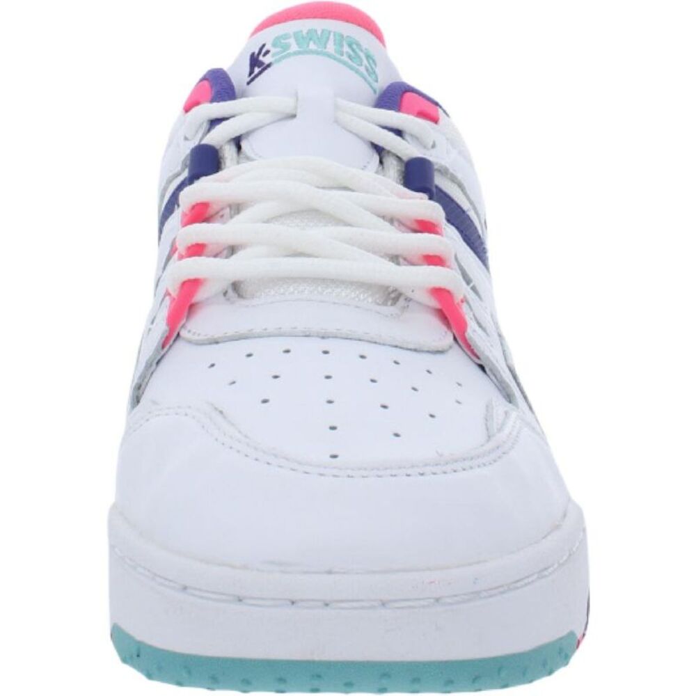 K-Swiss Mens Match Rival White Leather Casual and Fashion Sneakers Shoes New - Picture 3 of 3